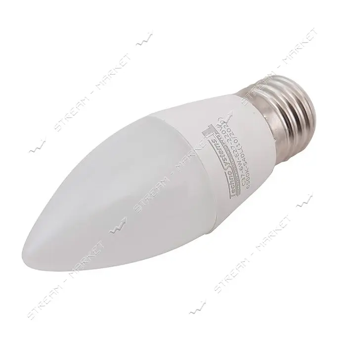 Лампа светодиодная Techno Systems LED Bulb-C37-6W-E27-220V-6500K-540L ICCD свечка