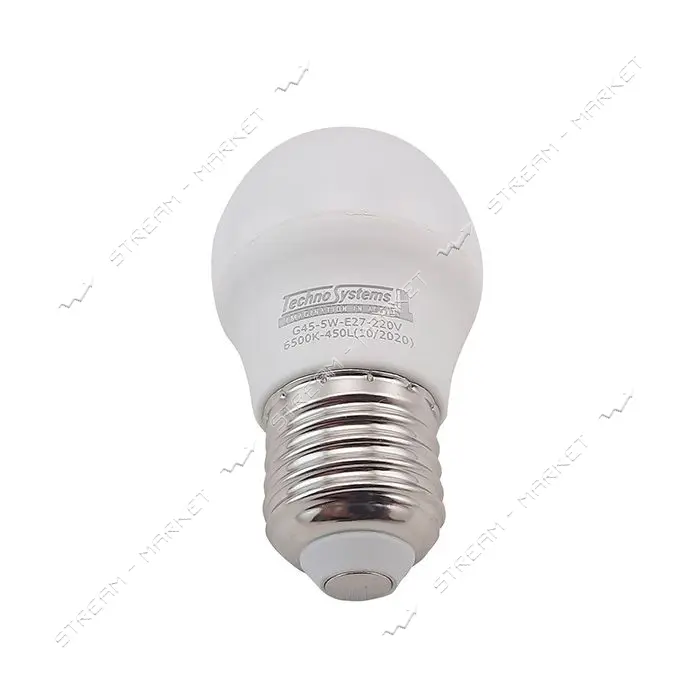 Лампа светодиодная Techno Systems LED Bulb G45-5W-E27-220V-6500K-450L ICCD шар