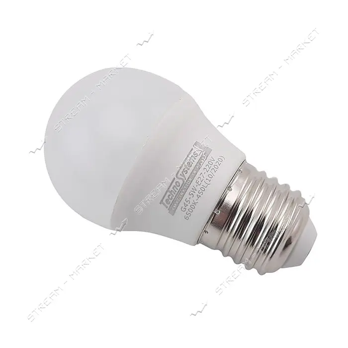 Лампа светодиодная Techno Systems LED Bulb G45-5W-E27-220V-6500K-450L ICCD шар