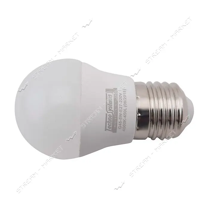 Лампа светодиодная Techno Systems LED Bulb G45-5W-E27-220V-4000K-450L ICCD шар