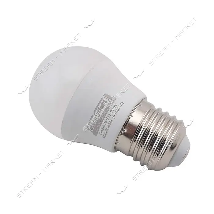 Лампа светодиодная Techno Systems LED Bulb G45-5W-E27-220V-4000K-450L ICCD шар