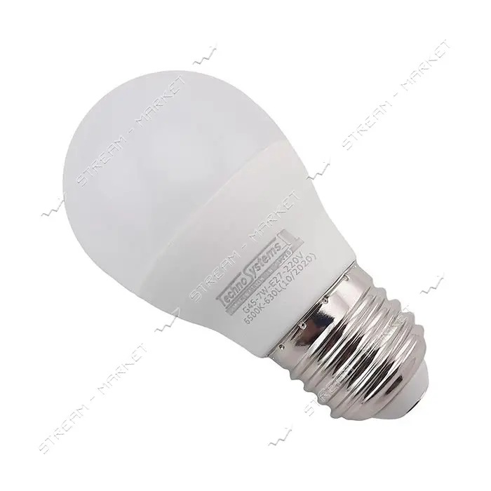 Лампа светодиодная Techno Systems LED Bulb G45-7W-E27-220V-6500K-630L ICCD шар