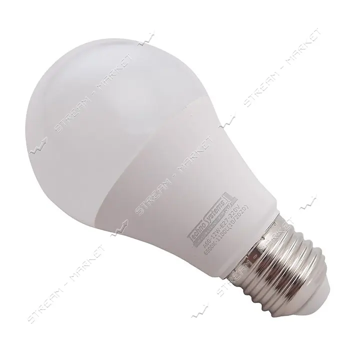 Лампа светодиодная Techno Systems LED Bulb A60-12W-E27-220V-6500K-1100L ICCD шар                    