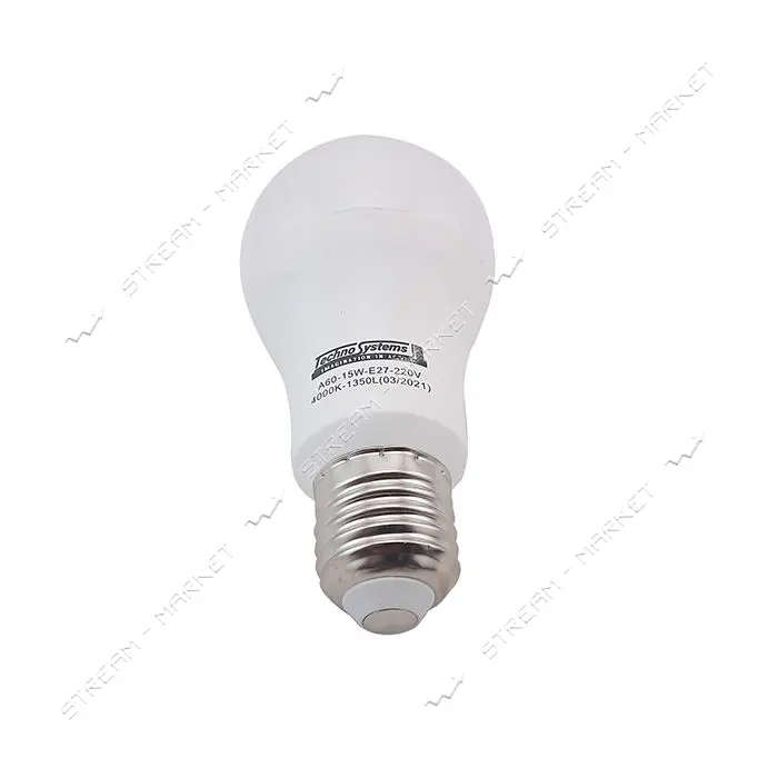Лампа светодиодная Techno Systems LED Bulb A60-15W-E27-220V-4000K-1350L ICCD шар