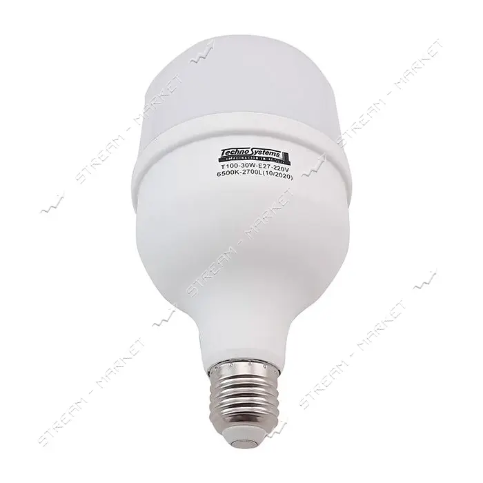 Лампа светодиодная Techno Systems LED Bulb T100-30W-E27-220V-6500K-2700L ICCD                       