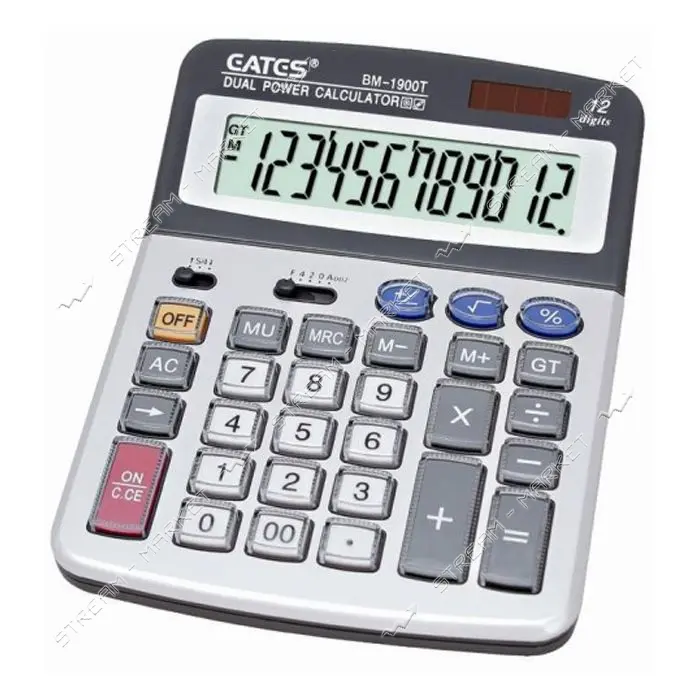 Калькулятор EATES BM-1900T 12 разр 2 питания                                                        