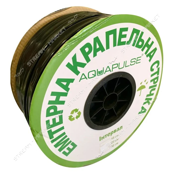 Капельная лента однолетняя эмиттерная Aquapulse 3000м капельное расстояние 20см d16 6 mil           