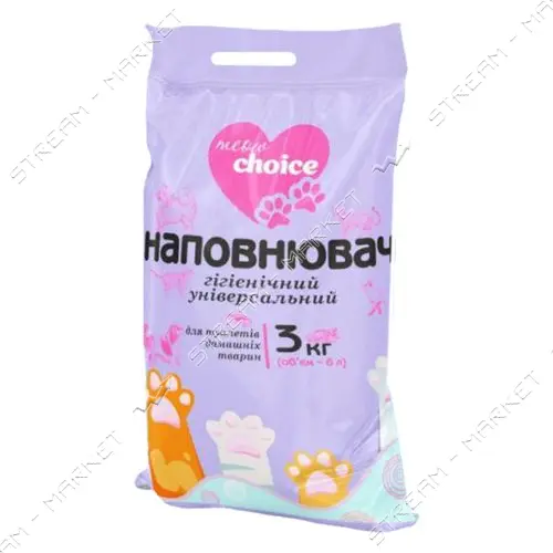 Древесный наполнитель Choice для кошачьих туалетов универсальный 3кг