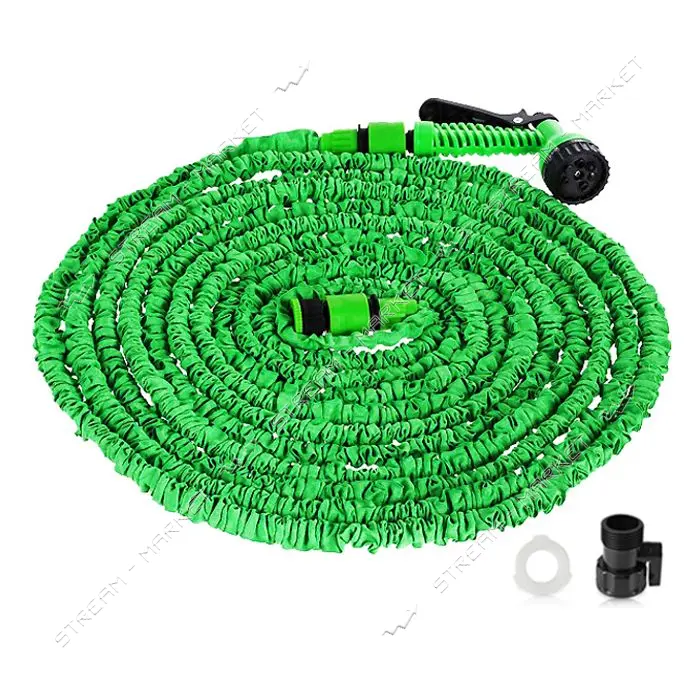 Шланг растягивающийся Magic Hose до 75м в комплекте пистолет 3/4 внешняя и внутренняя резьба        