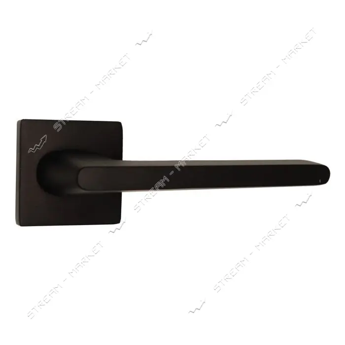 Ручка дверная на розете Ozen ZK07 ZEN-D MAT BLACK цинк черный