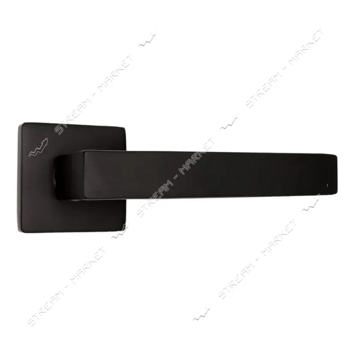 Ручка дверная на розете Ozen VICTORIA MAT BLACK цинк черная                                         