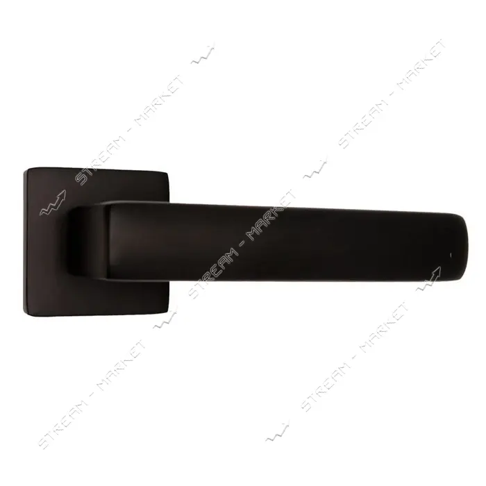 Ручка дверная на розете Ozen DOME MAT BLACK цинк черная                                             