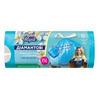 Пакет для мусора Pani Blysk с затяжкой Бриллиантовые» арома 35л 12шт                                