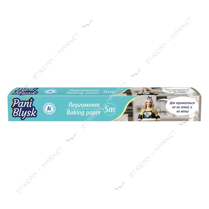 Бумага для выпечки Pani Blysk пергаментная 5м