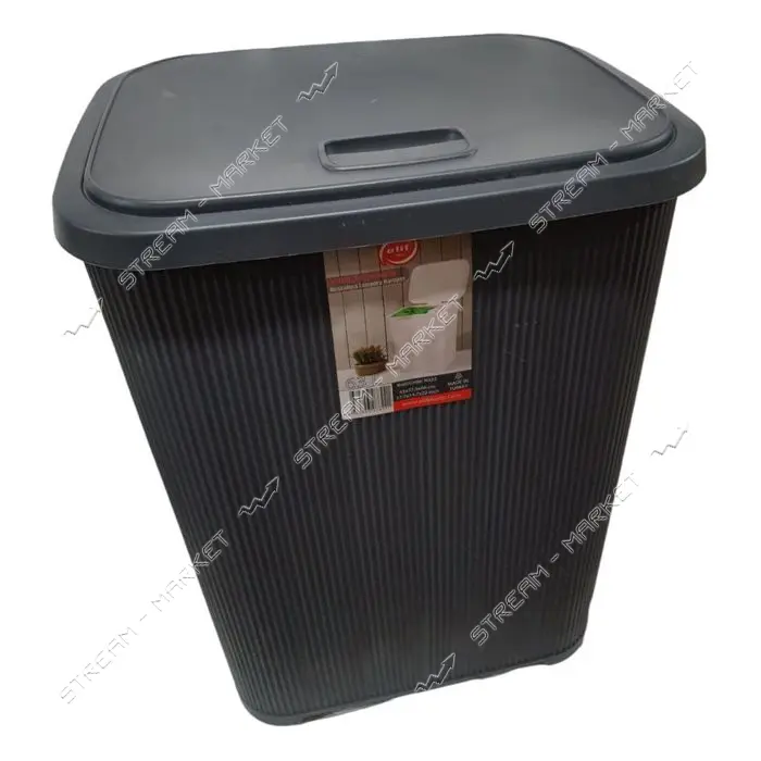Корзина для белья 322 67л антрацит Турция