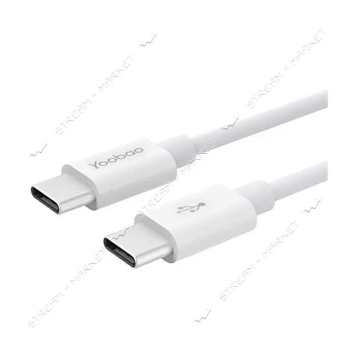 Кабель Yoobao YB-CC2 Type-C to Type-C 1м белый