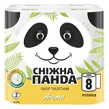 Туалетная бумага Снежная панда Арома 150 отрывов 2 слоя 8 рулонов                                   