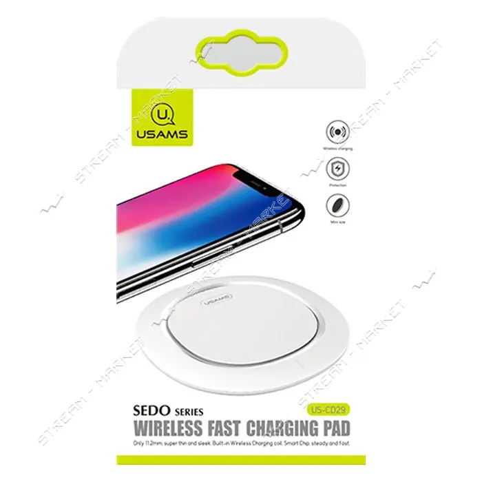 Беспроводное зарядное устройство Usams US-CD30 10W 2A белое