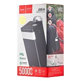 Портативное зарядное устройство Hoco J86A 3USB 50000mAh черное