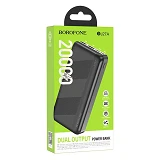 Портативное зарядное устройство Borofone BJ27A 2USB 20000mAh черное