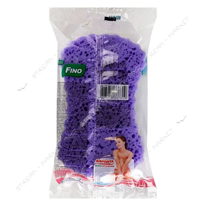 Губка банная Fino массажная Афродита 1шт