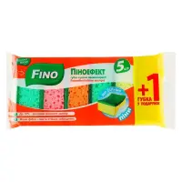 Губка кухонна Fino крупнопориста піноефект 5 плюс 1шт                                               