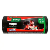 Пакеты для мусора Fino крепкие 60л 20шт                                                             