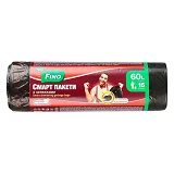 Пакеты для мусора Fino крепкие с затяжкой 60л 15шт                                                  