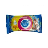 Влажные салфетки Aqua Baby с витаминами 15шт