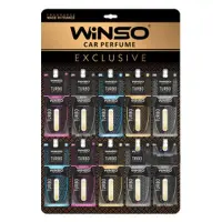 Ароматизатор Winso целлюлозный с капсулой Turbo Exclusive дисплей MIX 30 шт                         