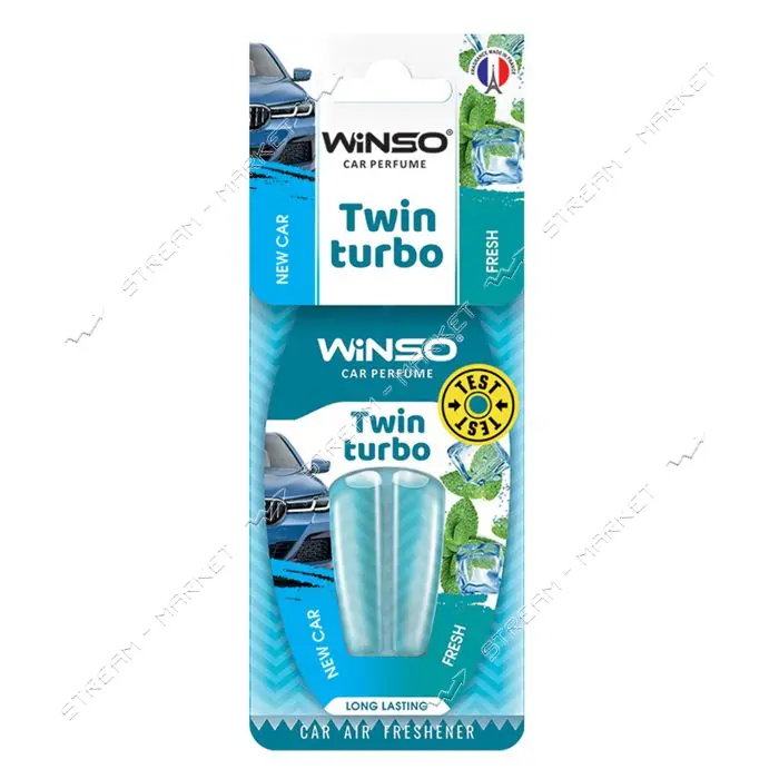 Ароматизатор Winso с двойной капсулой Twin Turbo New Car and Fresh