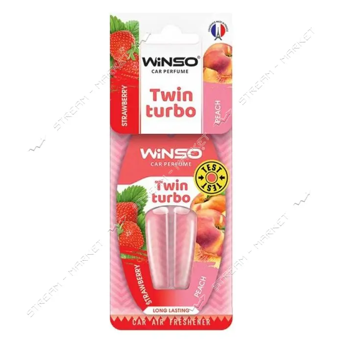 Ароматизатор Winso с двойной капсулой Twin Turbo Strawberry and Peach