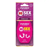 Ароматизатор целлюлозный Winso NO Sex in my car BUBBLE GUM                                          