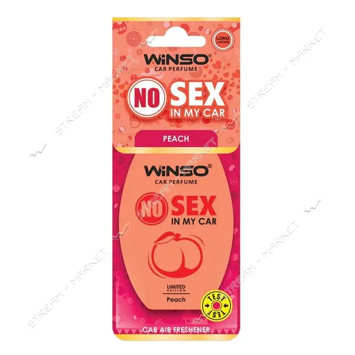 Ароматизатор целлюлозный Winso NO Sex in my car PEACH