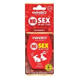 Ароматизатор целлюлозный Winso NO Sex in my car STRAWBERRY                                          
