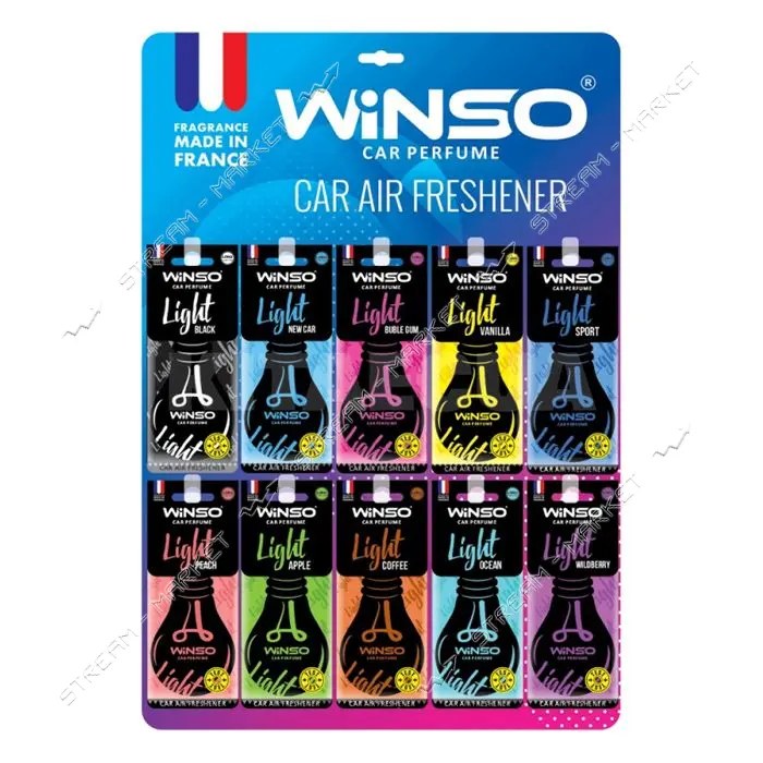 Ароматизатор Winso Light целлюлозный планшет MIX 50 шт                                              