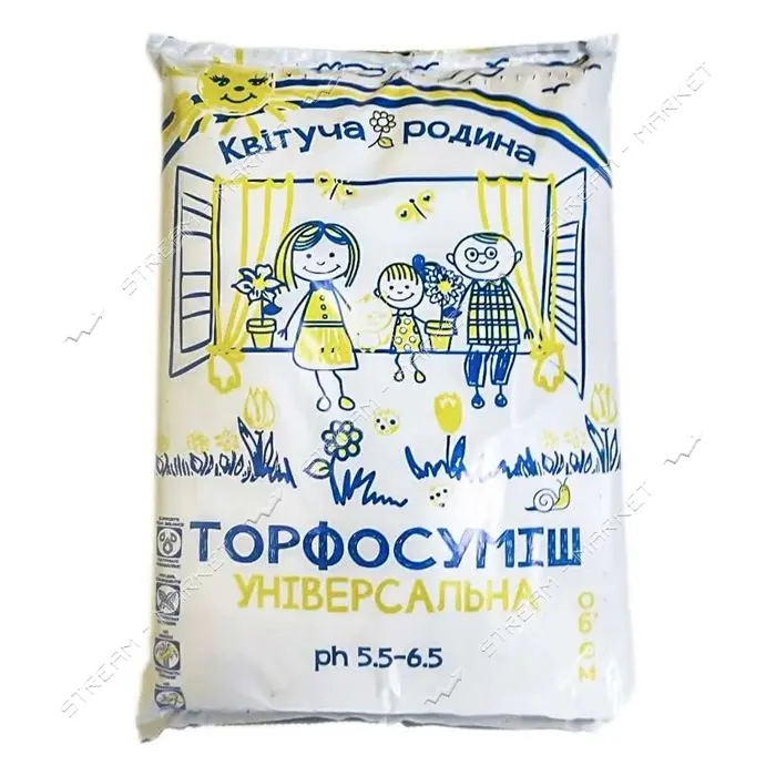 Торфосмесь грунт Квітуча Родина универсальная 10л