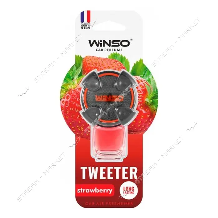 Ароматизатор Winso Tweeter Strawberry 8мл на дефлектор
