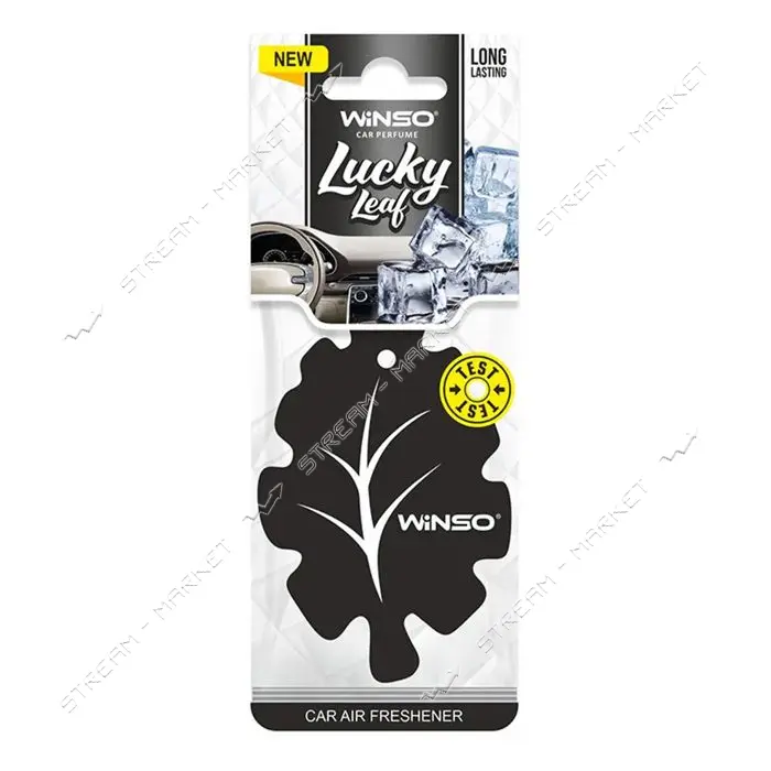 Ароматизатор целлюлозный Winso Lucky Leaf Black Ice                                                 