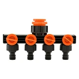 Кран Укрполив 1/2"-3/4"1" на 4 выхода под коннектор