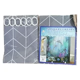 Штора для ванной комнаты SHOWER CURTAIN с водоотталкивающей пропиткой 180x180см серая               