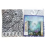 Штора для ванной комнаты SHOWER CURTAIN с водоотталкивающей пропиткой 180x180см черно-белая