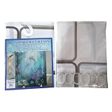 Штора для ванной комнаты SHOWER CURTAIN с водоотталкивающей пропиткой 180x180см белая               