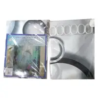Штора для ванной комнаты SHOWER CURTAIN с водоотталкивающей пропиткой 180x180см серо-белая          