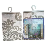 Штора для ванной комнаты SHOWER CURTAIN с водоотталкивающей пропиткой 180x180см серо-белая