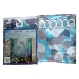 Штора для ванной комнаты SHOWER CURTAIN с водоотталкивающей пропиткой 180x180см бело-голубая