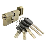 Секрет YU-TL цинк ZN/BR 60- АВ 30/30T ключ/поворот 5 ключей бронза                                  