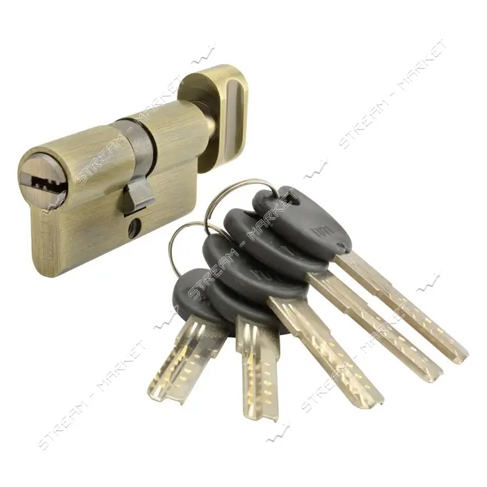 Секрет YU-TL цинк ZN/BR 60- АВ 30/30T ключ/поворот 5 ключей бронза                                  