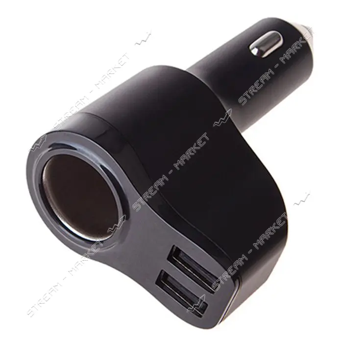 Разветвитель прикуривателя Voin SC-1528С 1 выход плюс 2USB 2400mA 12/24V                            