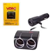 Разветвитель прикуривателя Voin SC-2070 2 выхода плюс 1USB 1000mA 12/24V                            